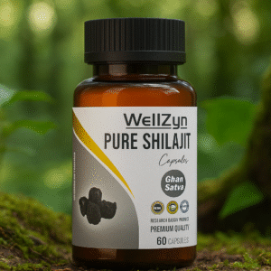 Pure Shilajit Capsules – With Fulvic Acid & Minerals | 60 Capsules for Men & Women