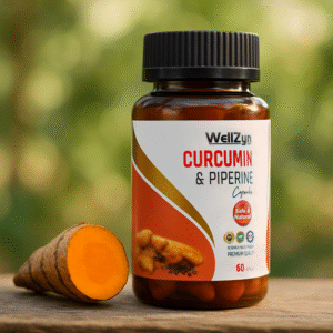 Curcumin & Piperine Capsules - Anti-inflammatory | Natural anti-biotic